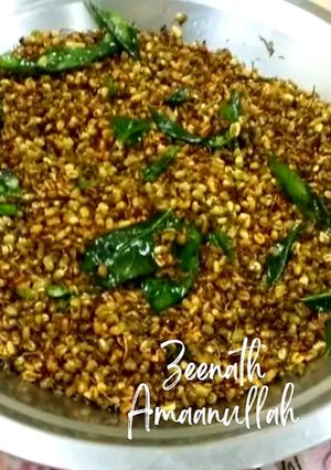 A picture of Fried Sprouted Green Gram.