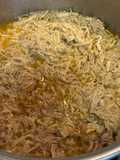 Carne de porco desfiada estufada