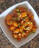 Calabaza guisada con pollo