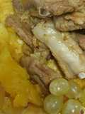 Costillas al vino con uvas