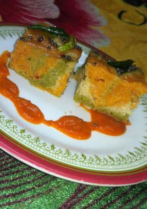 தினை மார்பிள் டோக்ளா (Thinai Marble Dhokla Recipe in Tamil) செய்முறை முக்கிய புகைப்படம்