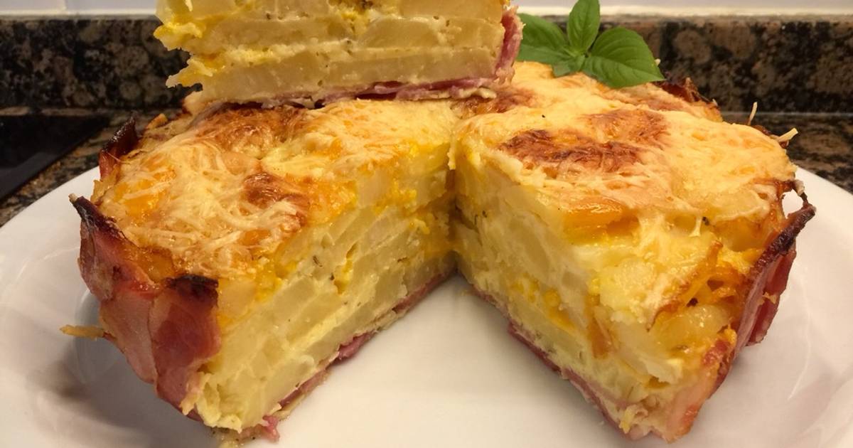 Pastel de patata con baicon y queso Receta de javilowin@ Cookpad