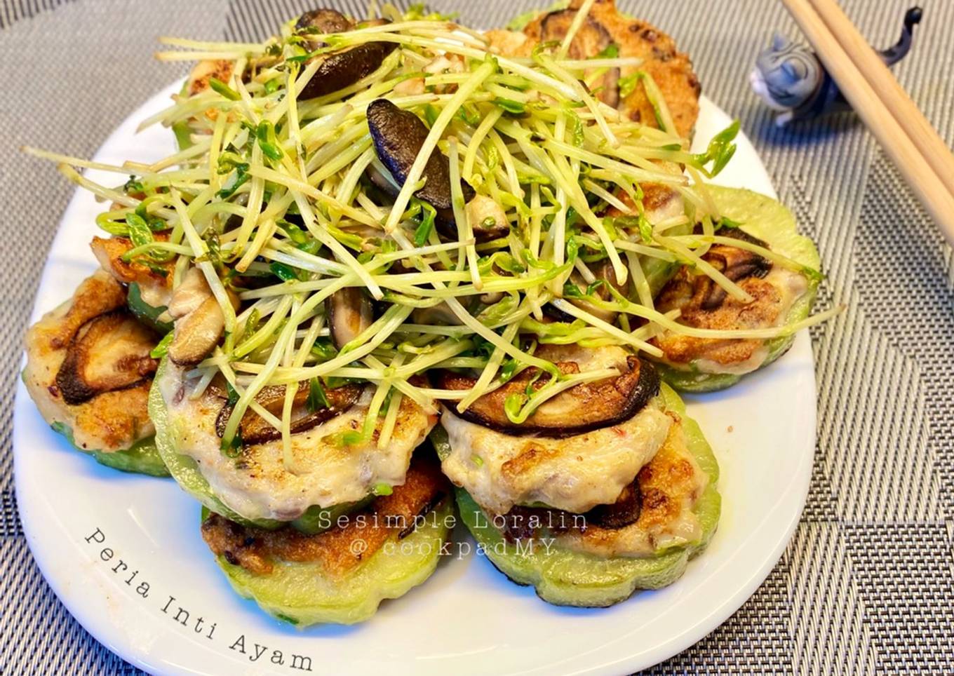Periya Inti Ayam / Periya Sumbat (makan makanan Cina yang bersih dan sihat)
