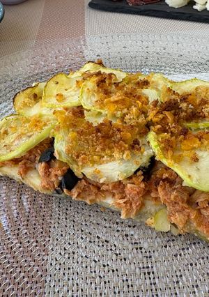 Una foto de Pastel de calabacín y pollo