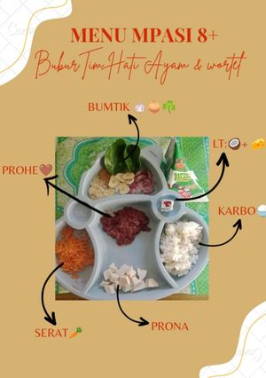 Foto resep Bubur Tim Hati ayam & wortel MPASI 8+