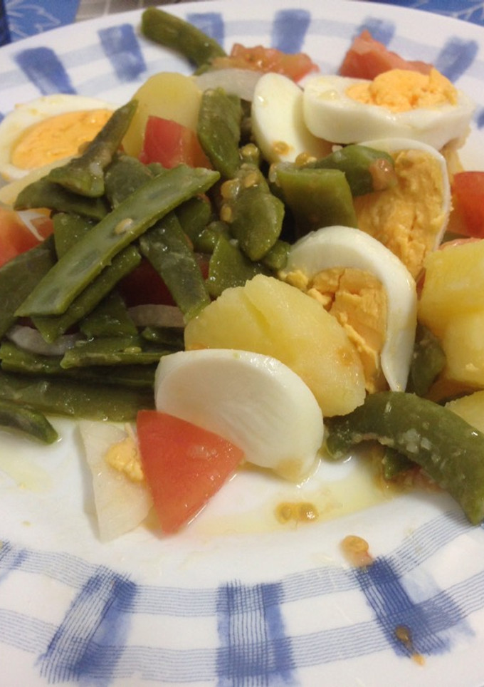 Una foto de Ensalada tibia de judías verdes