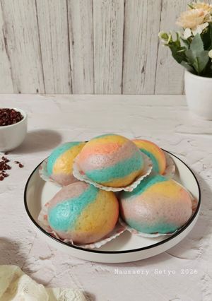Foto resep Bakpao Unicorn Isi Kacang Merah (No Mixer)