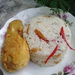 Nasi uduk sederhana & Ayam crispy