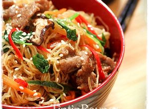 Foto resep Japchae with Beef Korean Noodle,aka Soun Ala Korea pake Vermiceli aja