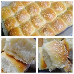 A picture of Mini buns with mayo chicken filled.