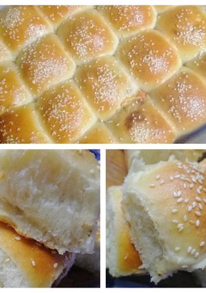 A picture of Mini buns with mayo chicken filled.
