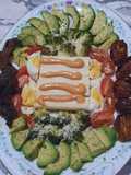 Bandeja saludable, variada y rica