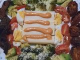 Bandeja saludable, variada y rica