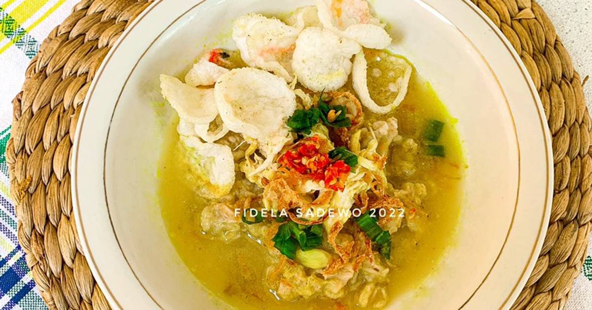 Resep Bubur Ayam Oat Kuah Kuning Oleh Fidela Sadewo Cookpad