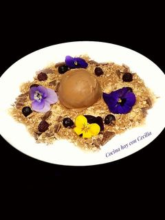 Una foto de Helado de chocolate con leche elaborado con la Monsieur Cuisine