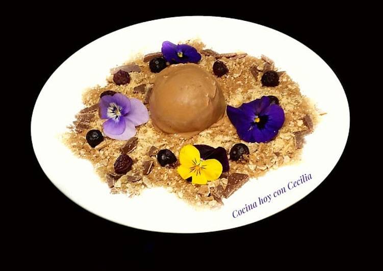 Helado de chocolate con leche elaborado con la monsieur cuisine