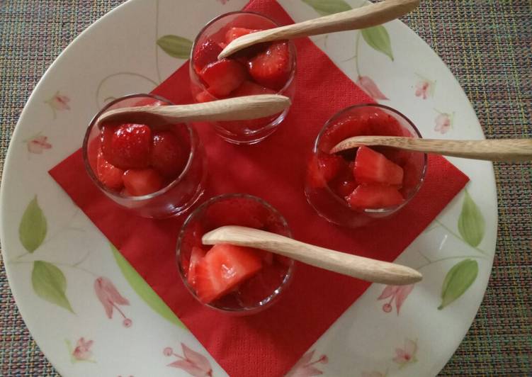 Step-by-Step Guide to Prepare Super Quick Martini and strawberry salad