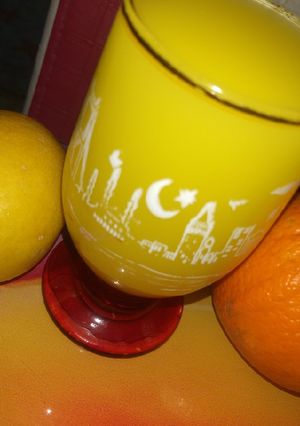 صورة لوصفة عصير برتقال وليمون 🍊🍋