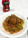 Mỳ Ý Bò Viên sốt cà chua