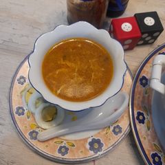 A picture of Schezwan soup.