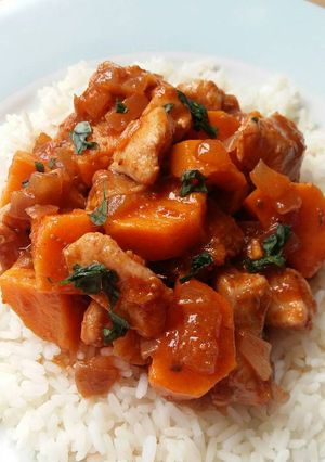 A picture of Vickys Chicken, Sweet Potato & Fig Tagine, GF DF EF SF NF.