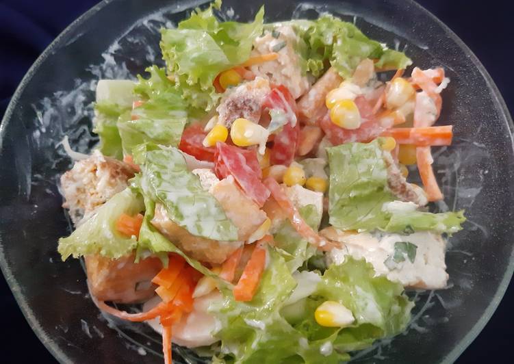 Cara Memasak Chicken Tofu Caesar Salad Untuk Pemula!