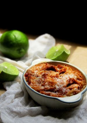 Hình của món Strawberry bread pudding - pudding bánh mì.