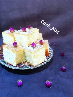 عکسی از دستور کیک تختهای هل و گلاب