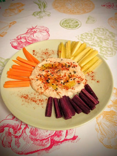 Una foto de Hummus de garbanzos