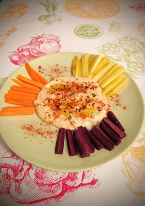Una foto de Hummus de garbanzos