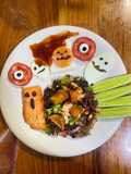 ข้าวขยำปลาแซลมอนฮาโลวีน🎃