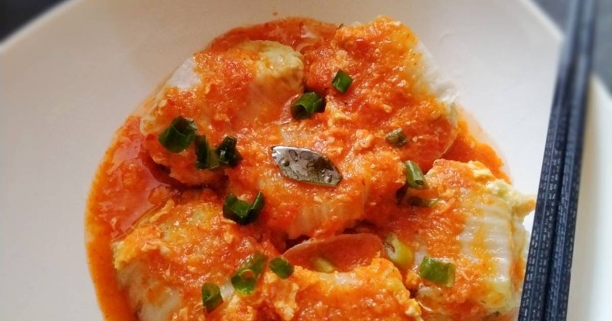 Resep Sawi Putih Gulung Isi Tahu Kuah Seblak Oleh Yuli Tiarni Cookpad