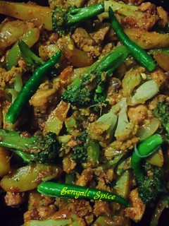A picture of Chicken Broccoli (fusion recipe in my style) 💛.