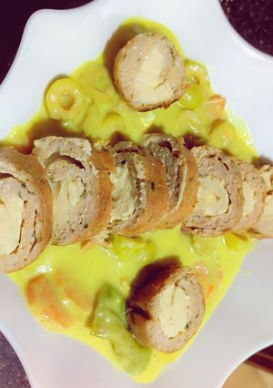 صورة لوصفة رولي دجاج بصوص بيضاء بنة خيال 😍😍