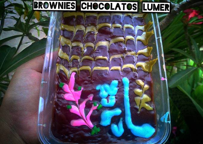 Brownies lumer chocolatos  kekinian takaran 6SDM no mixer