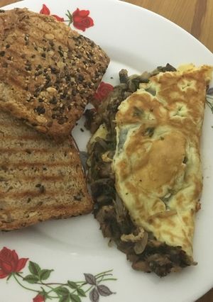 A picture of Mushroom Omelette.