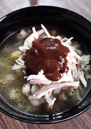 Una foto de Pozole de la Mixteca
