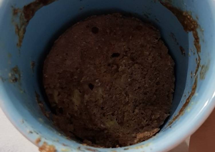 Microwave choco banana cake in a mug