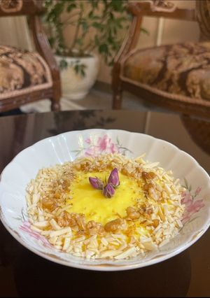 عکسی از دستور فرنی با روش خودم (با زعفرون)