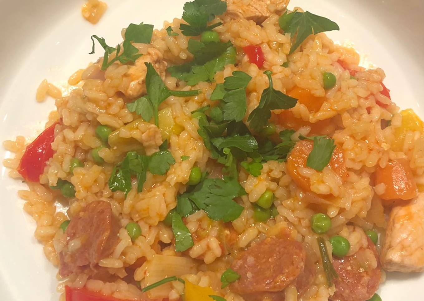 Chicken & chorizo paella