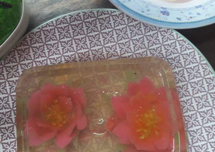 Olahan Puding art flowers | Resep Bumbu Puding art flowers Yang Anti Gagal