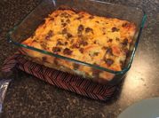 A picture of sausage cheese bread