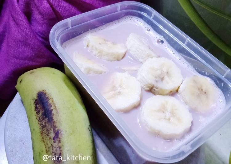 Resep Overnight oat choco banana untuk diet yang Enak Banget