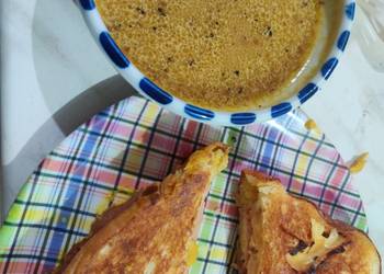 Easiest Way to Make Delicious Grilled Cheese and Pastrami with French Au Jus Dip