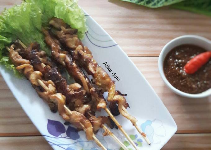 Standar Resep praktis memasak Sate Jamur Tiram yang nagih banget