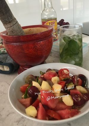 A picture of Mix Fruits Spicy Salad.