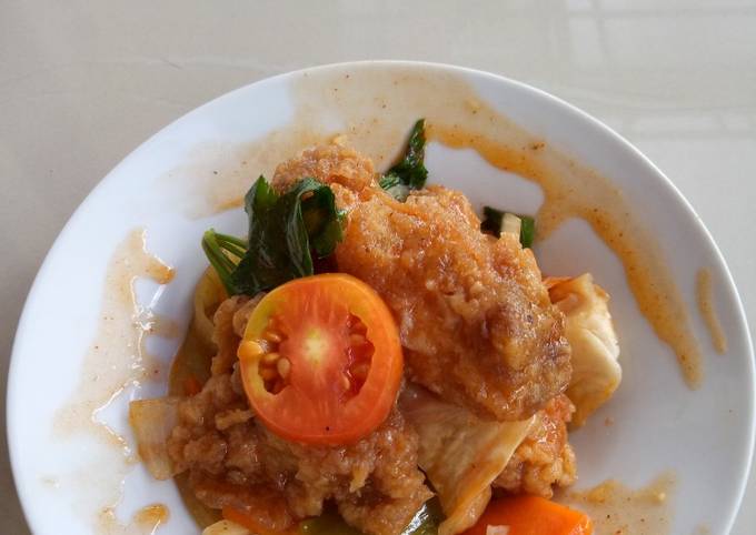 Ayam sayur asam manis