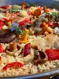 Paella de setas de temporada