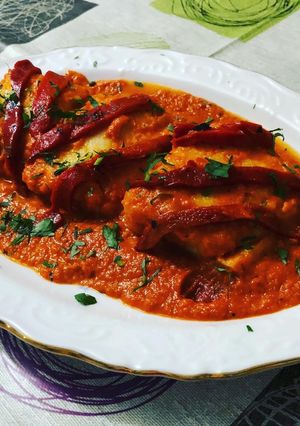 Una foto de Bacalao a la vizcaína
