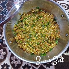 A picture of Sabudana/Sago Vegetable Pulao.